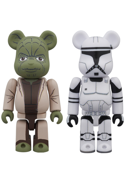 BEARBRICK STAR WARS YODA & CLONE TROOPER 100% BOX SET