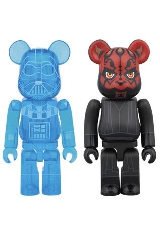 BEARBRICK STAR WARS DARTH VADER HOLOGRAPHIC Ver. & DARTH MAUL 100% BOX SET