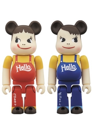 BEARBRICK 不二家 牛奶妹 PEKO POKO MILKY HELLO Ver. 100% BOX SET