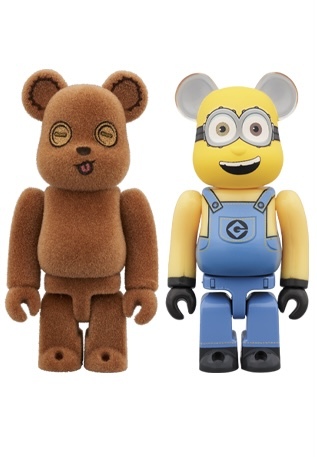 BEARBRICK MINIONS TIM & BOB 100% BOX SET