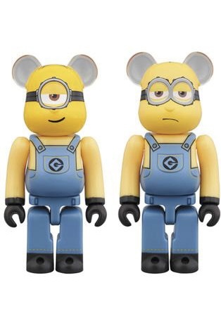BEARBRICK MINIONS STUART & KEVIN 100% BOX SET
