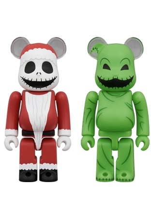 BEARBRICK SANTA JACK & OOGIE BOOGIE 100% BOX SET
