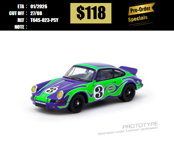 PO-$118 * TARMAC * 1:64 Porsche 911 2.8 RSR Psychodelic [OD15/08]