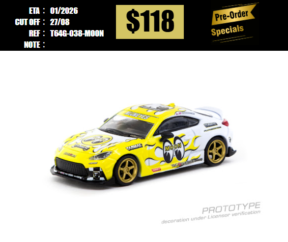 PO-$118 * TARMAC * 1:64 Toyota GR86 MOONEYES [OD15/08]
