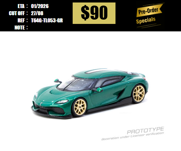 PO-$90 * TARMAC * 1:64 Koenigsegg Gemera Green [OD15/08]