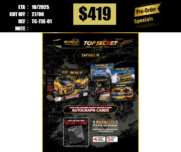 PO-$419 * TARMAC *  CARDS Top Secret Capsule 01 [OD15/08]
