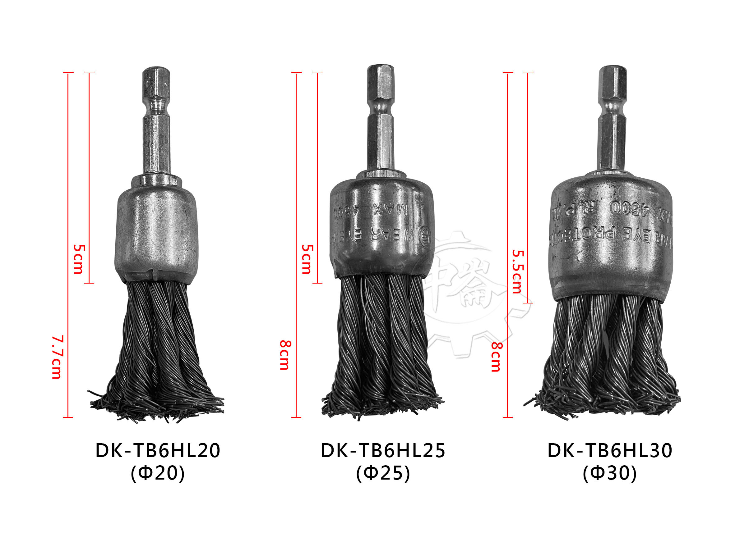 ＊中崙五金【附發票】神沢 六角軸扭股鋼刷 (碗型) 起子機專用 DK-TB6HL20/25/30 適用鋼材 單售