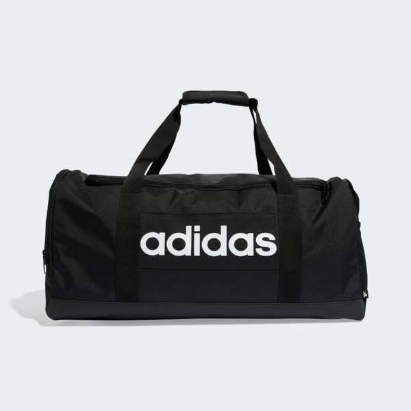 Adidas Linear Duffel M JD9555 健身包 旅行背袋 黑 白