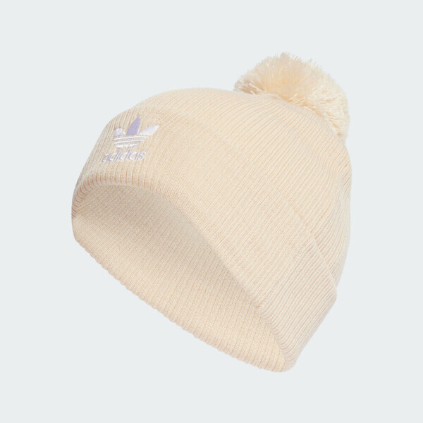 Adidas Pom Beanie IX8226 女 毛帽 休閒帽 針織 毛球 米色