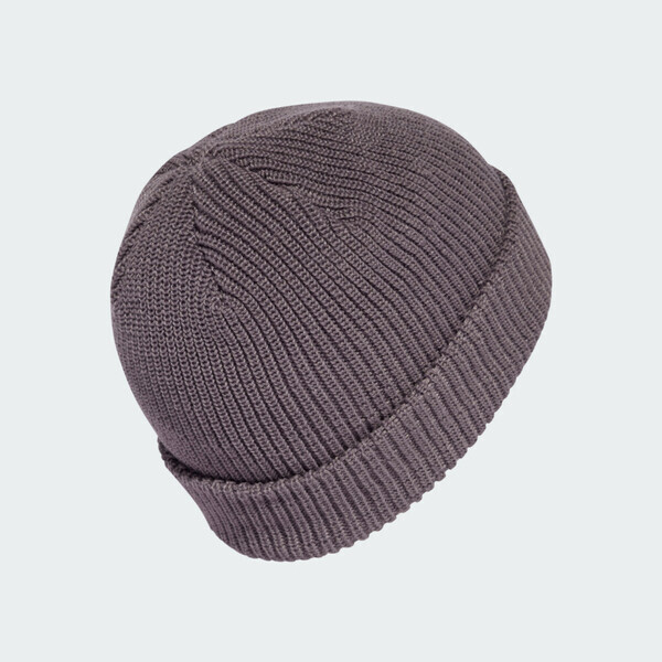 Adidas Short Beanie IY7031 毛帽 針織帽 保暖 舒適 三葉草 灰紫