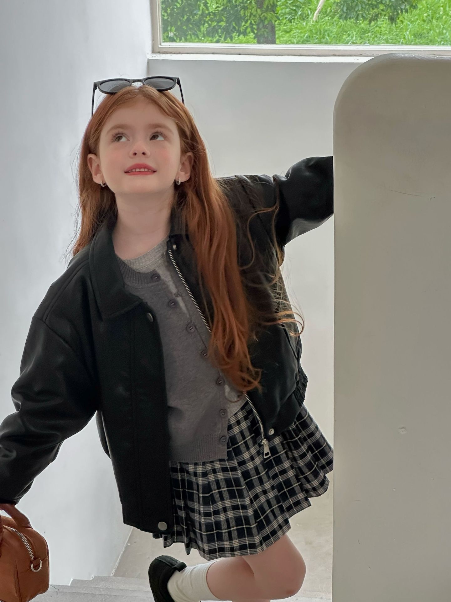 帥氣黑色皮外套