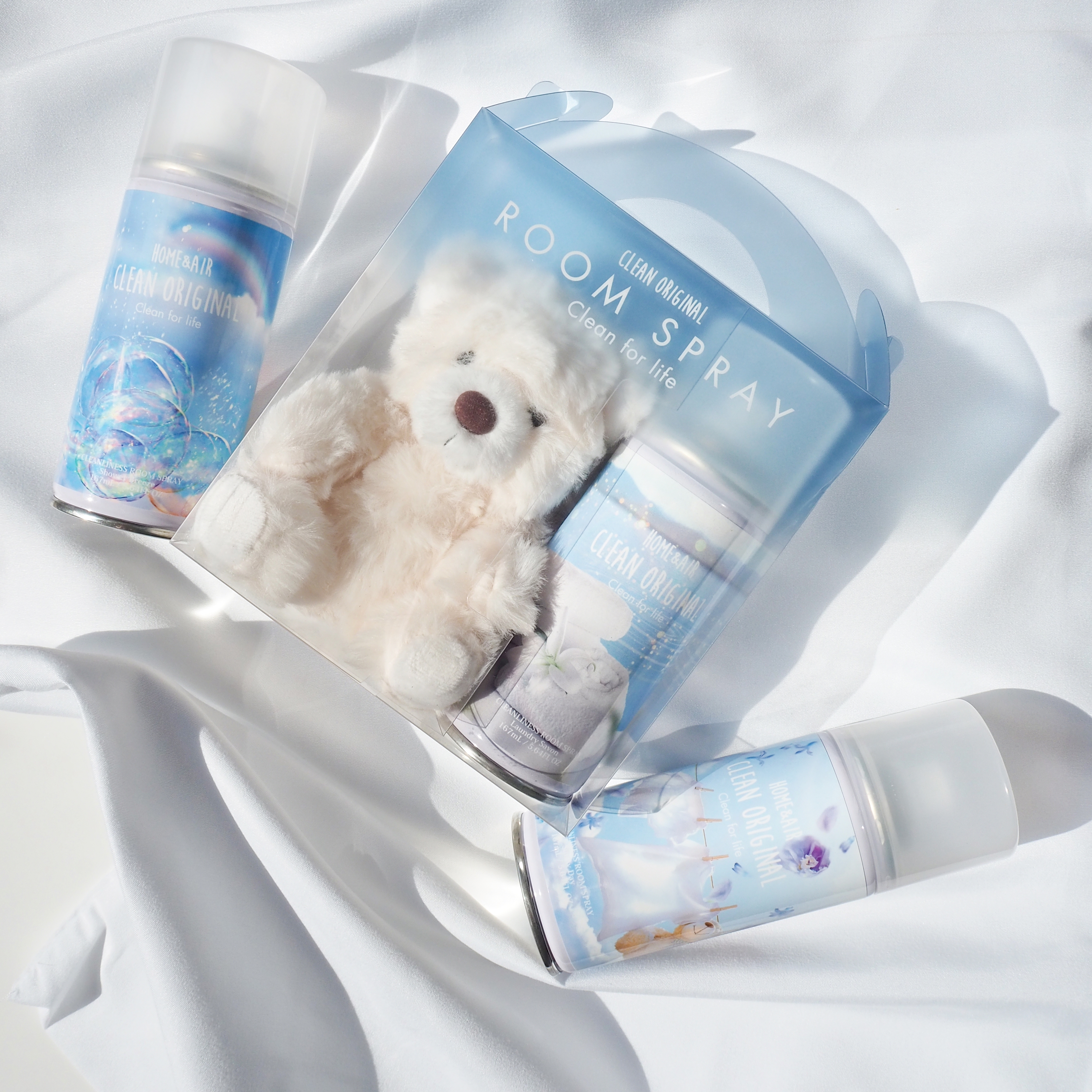 純境- 熊乾淨煥然一新禮盒組(含小熊布偶)(日光浴/洗衣香/深呼吸)