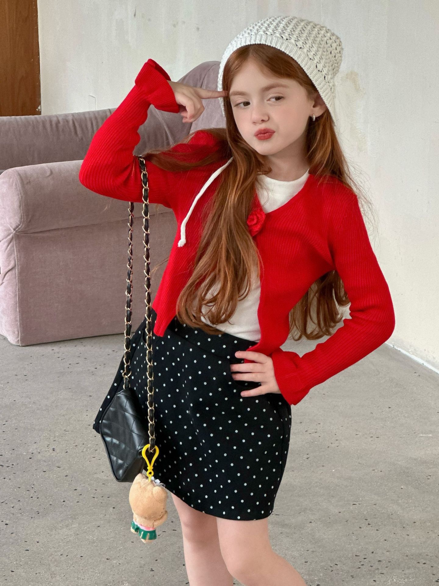 三色山茶花外套