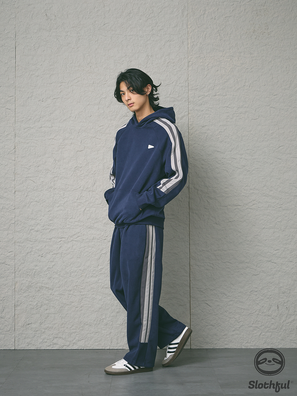 復古條紋運動套裝