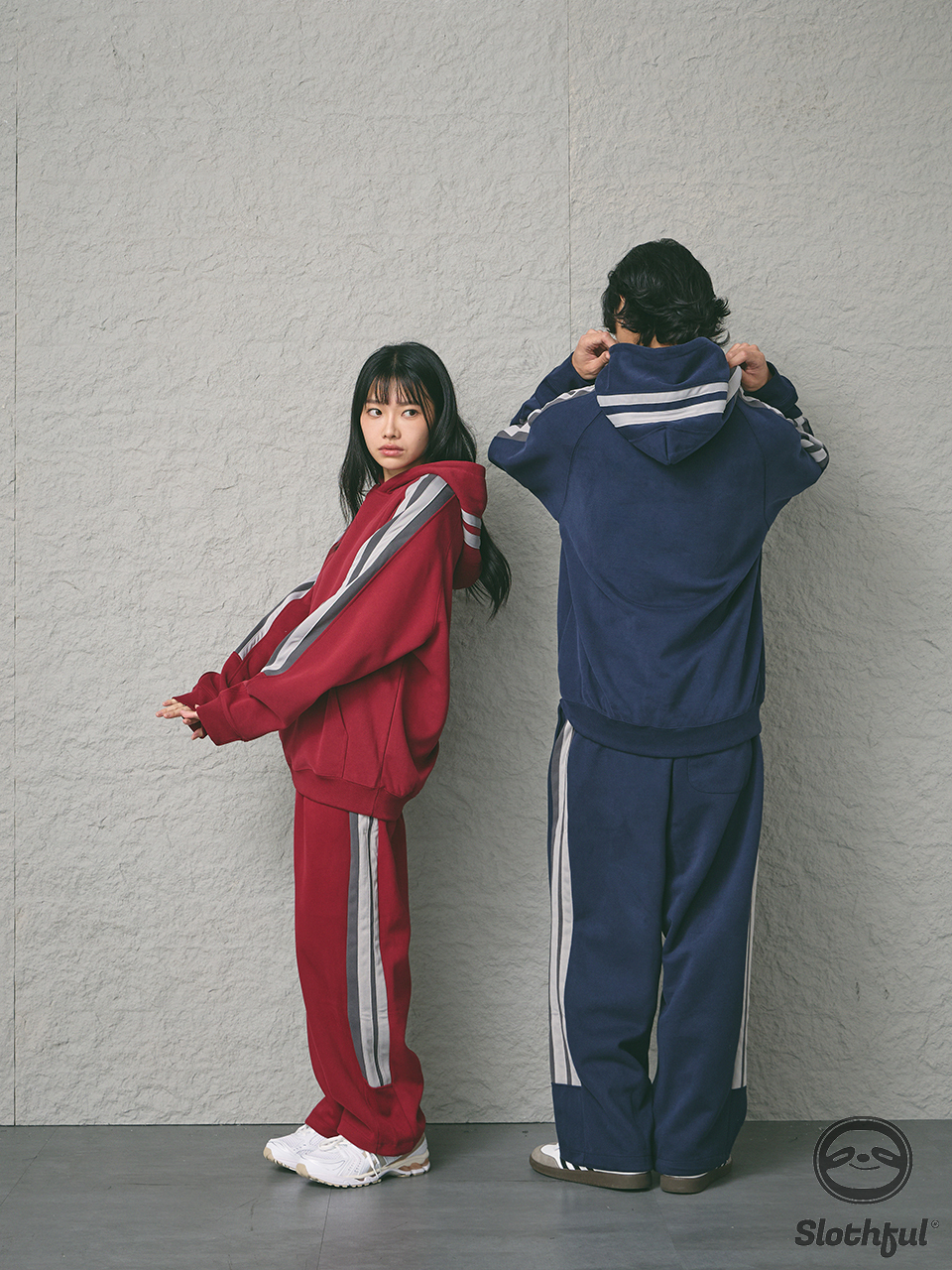 復古條紋運動套裝