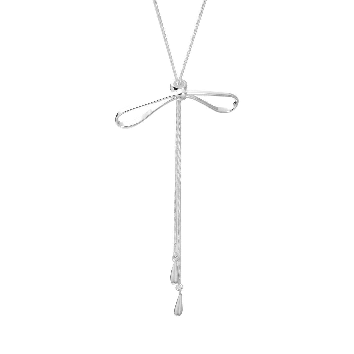 純銀,蝴蝶結,長項鍊,平價飾品