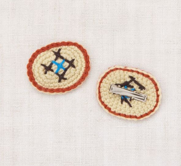 Misha & Puff  十字繡髮夾 Cross Stitch Clip Set - Raffia