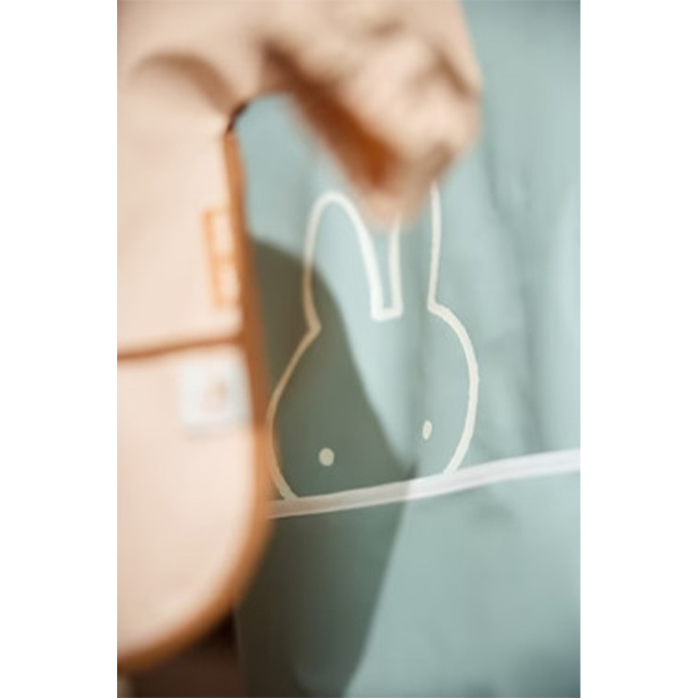 荷蘭Jollein Miffy Peekaboo長袖防水圍兜-Sea Green