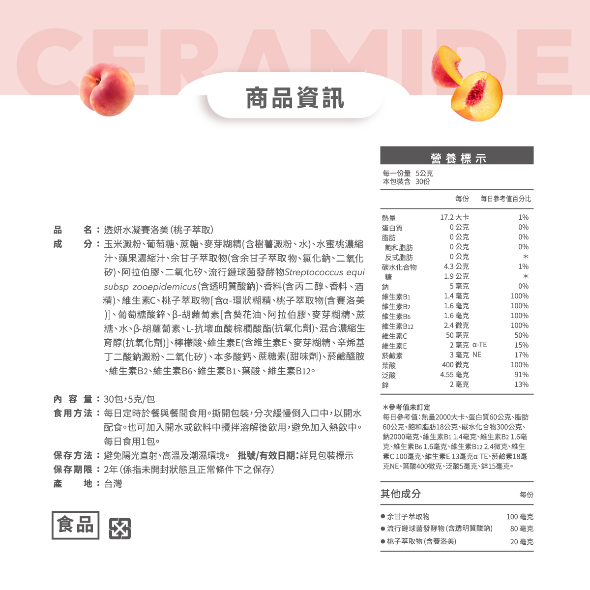 營養標示.成分.食用方式