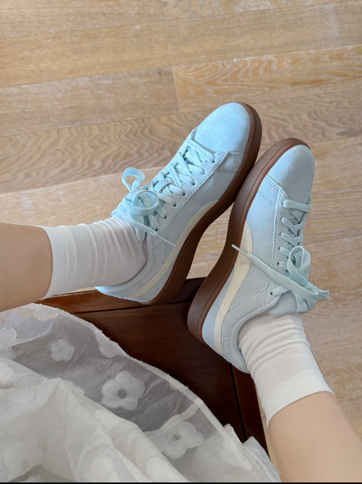 Puma Smash 寶寶藍 淺藍 麂皮 焦糖底 復古 德訓鞋 薄底鞋 390984-29/預購