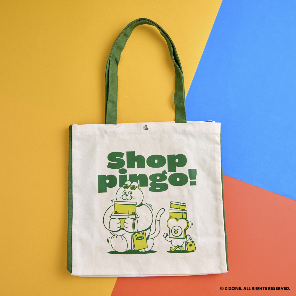 【 ZIZONE 】帆布托特包-SHOPPING好朋友款