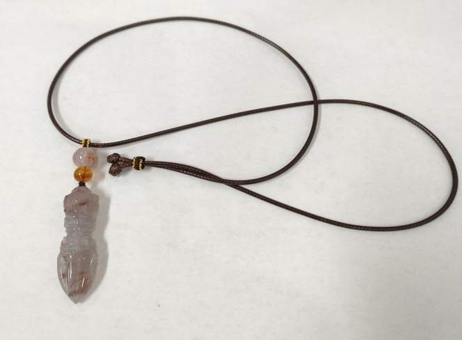 LZ112 PURPLE CLOUD RED FLAME PENDANT