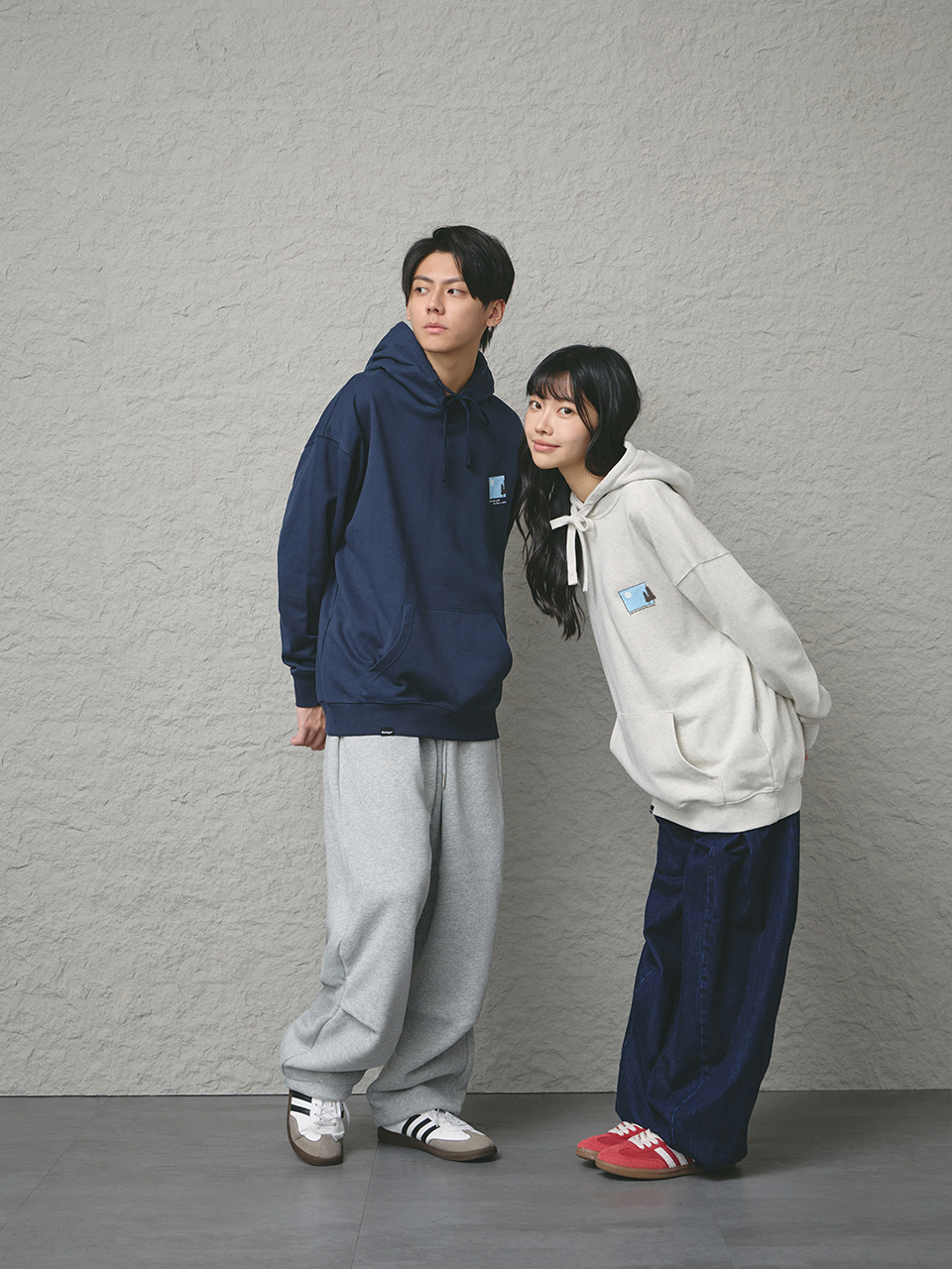 蒼藍山嶺越野印花連帽上衣