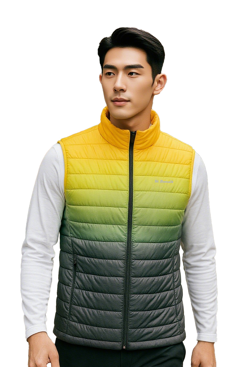 立領漸層羽絨背心│男款 7224