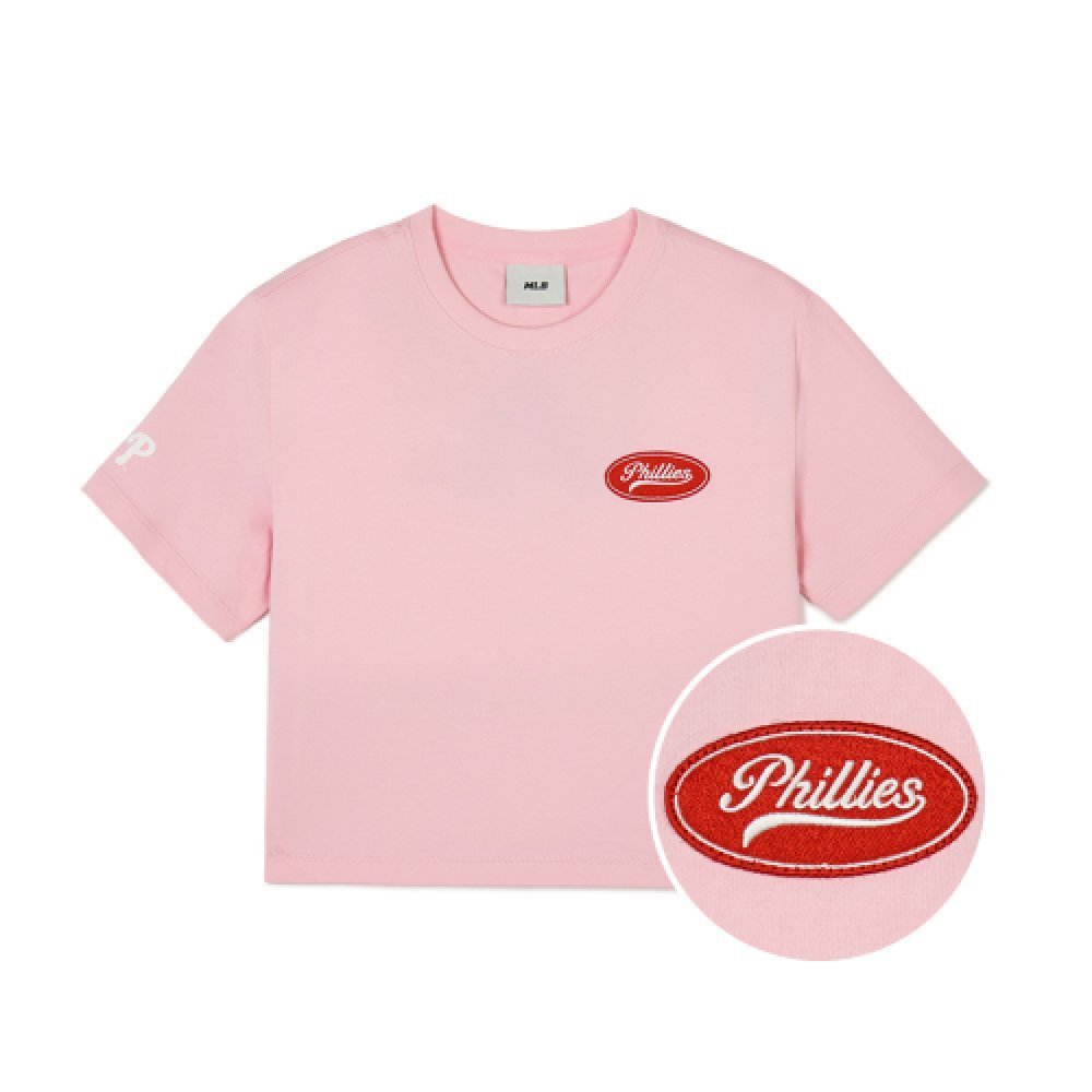 【直播】MLB LL081537 女裝Varsity 短款短袖上衣