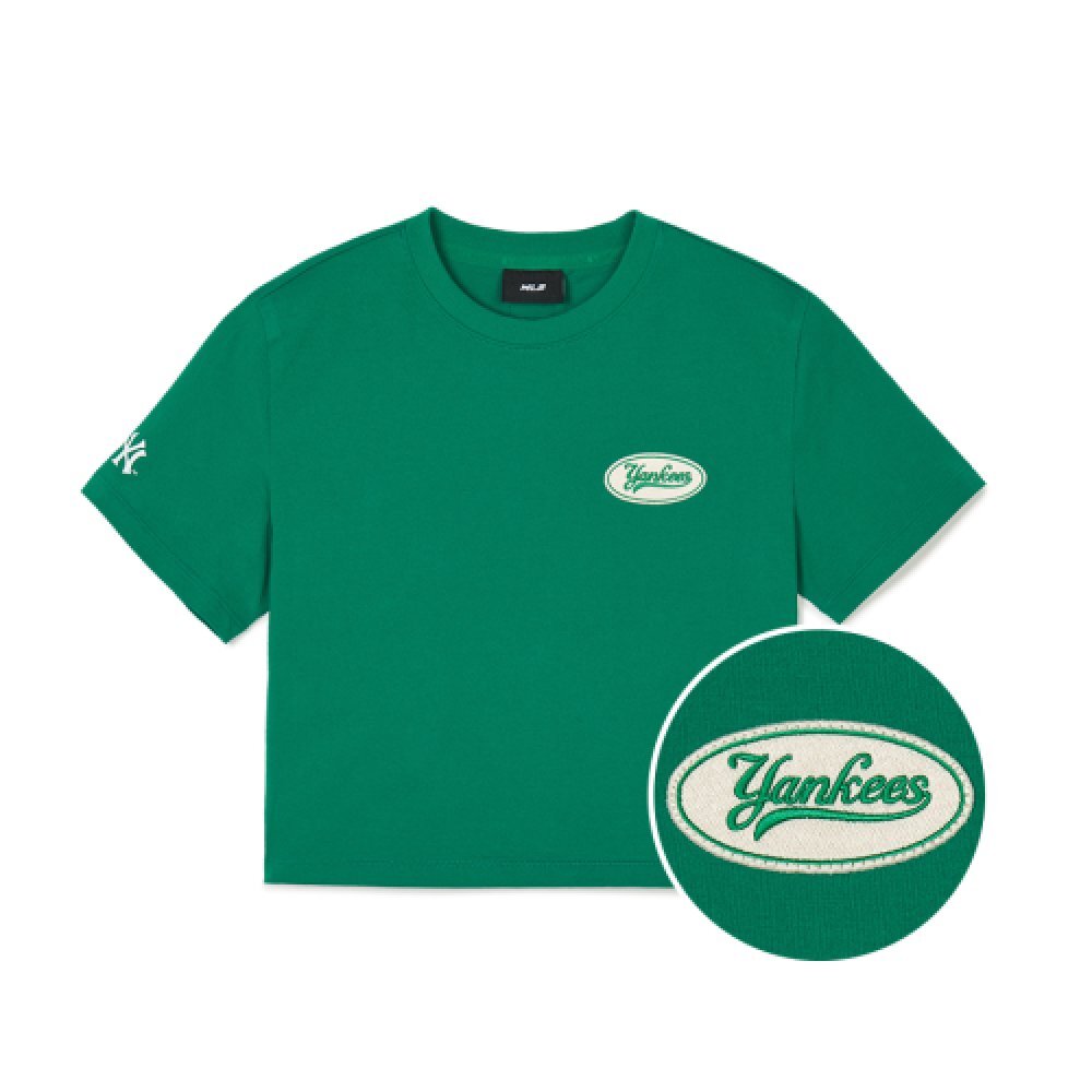 【直播】MLB LL081537 女裝Varsity 短款短袖上衣