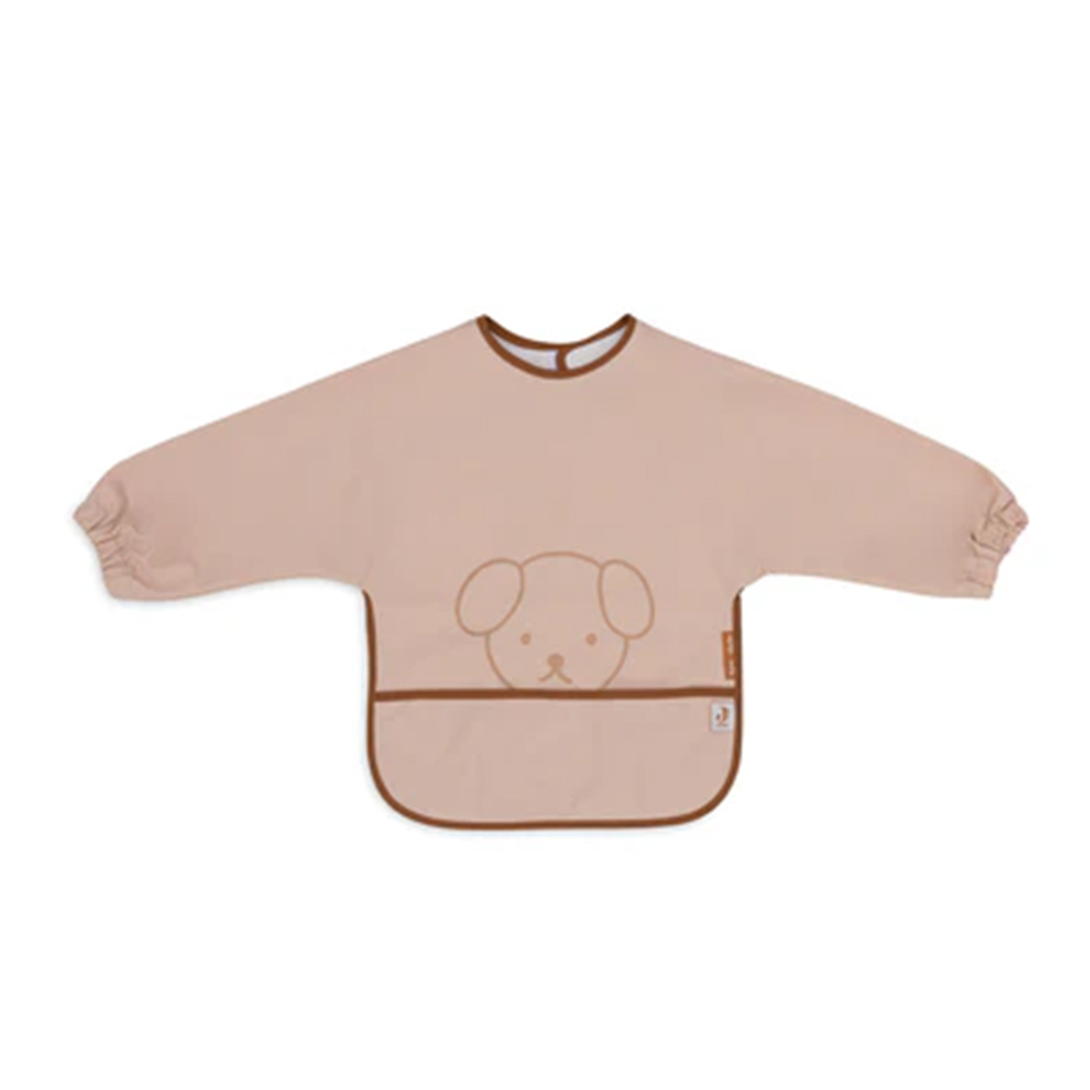 荷蘭Jollein Miffy Peekaboo長袖防水圍兜-Wild Rose