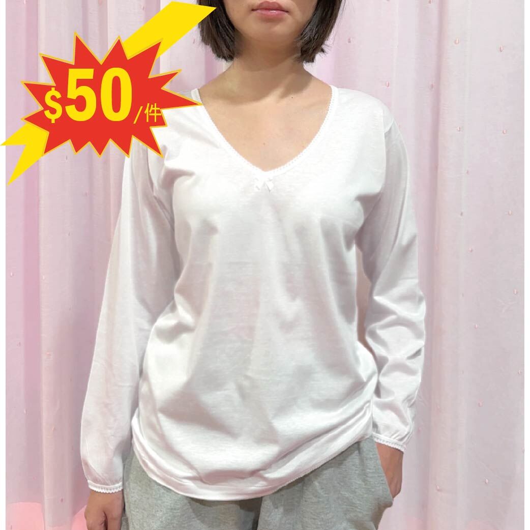 小三福 三福 100%純棉女童輕薄長袖衫（1~14歲）