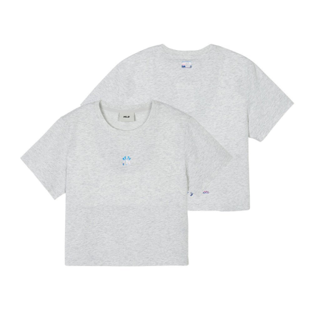 【直播】MLB LL081541 女裝短款短袖上衣(淺灰色)