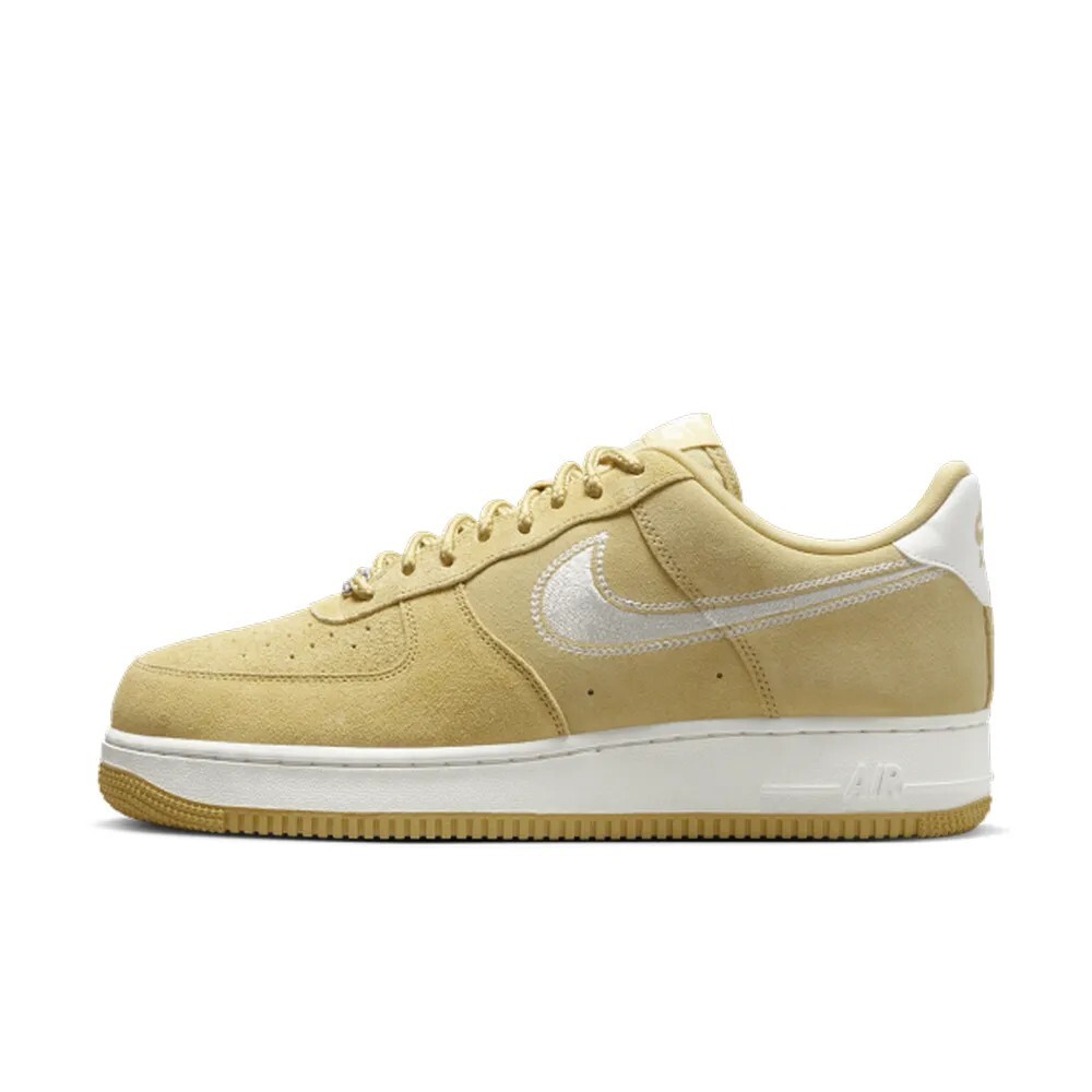 Nike Air Force 1 Low '07 LV8 Buff Gold 芥末黃 麂皮 刺繡鈎 HJ4465-700
