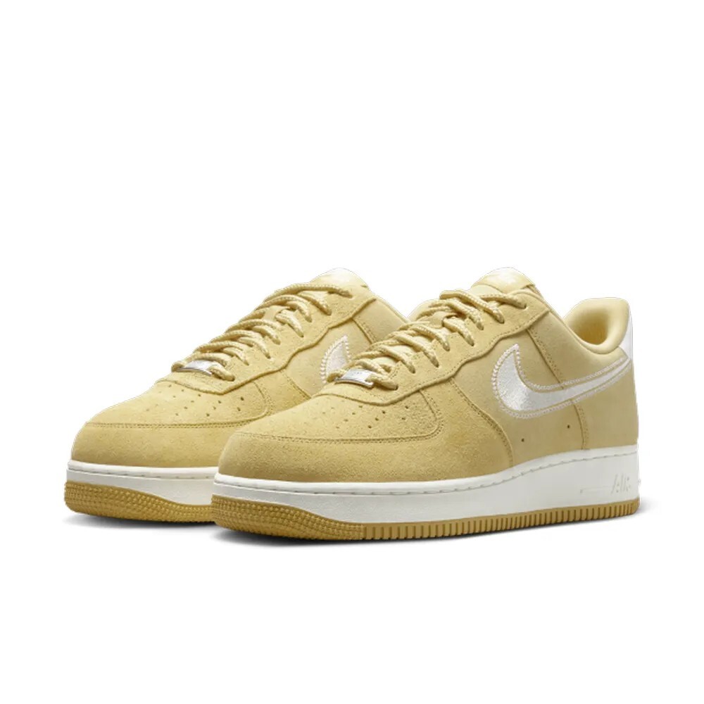Nike Air Force 1 Low '07 LV8 Buff Gold 芥末黃 麂皮 刺繡鈎 HJ4465-700