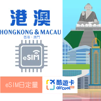 【香港/澳門eSIM】日定量1GB｜3-10天