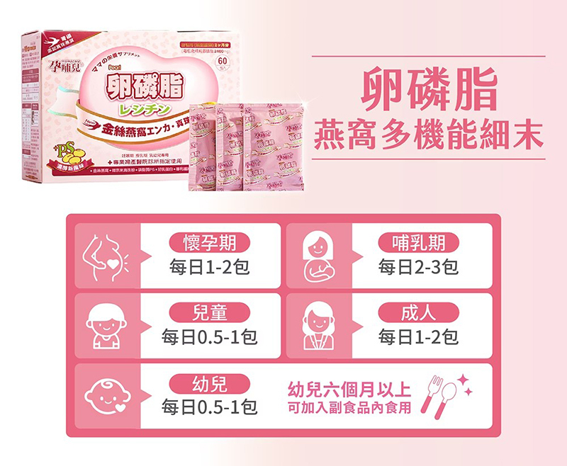 孕哺兒，卵磷脂燕窩多機能細末