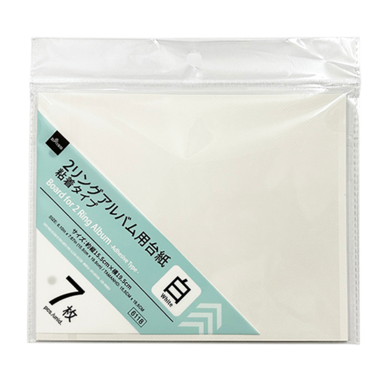 雙孔自黏相薄用補充頁/白 7入