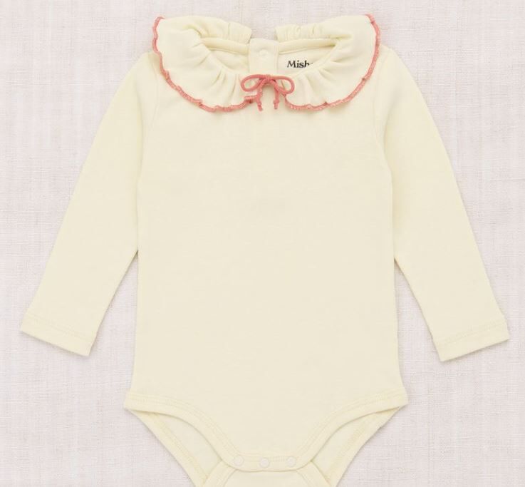 Misha & Puff 荷葉領長袖包屁衣 Baby Pattie Onesie - Sugar