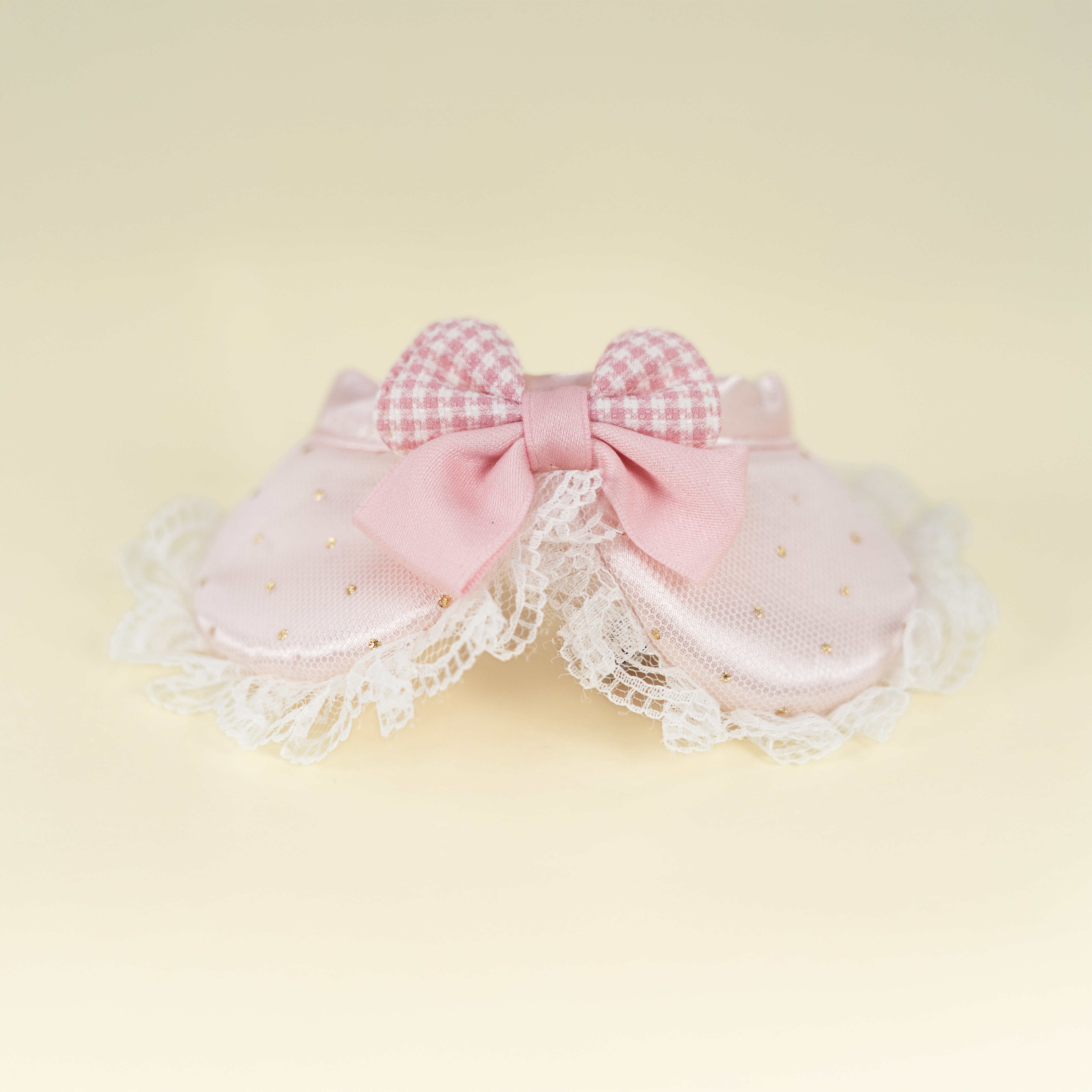 Pink Lace Collar with Bow
