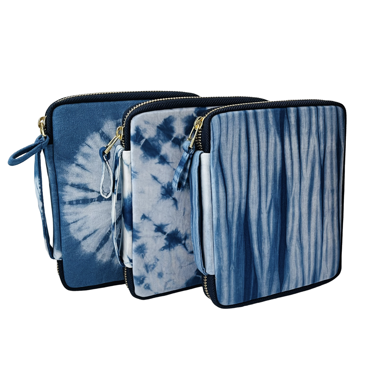 Kyokuhaku 10入筆袋-藍染