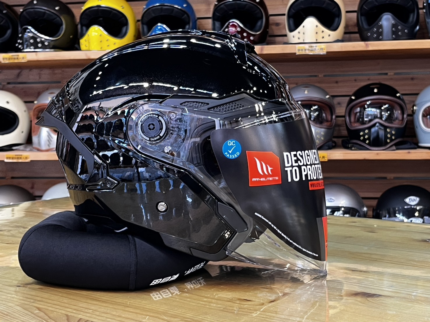 MT Helmet COSMO SV 星際 素色 閃光黑 3/4罩 安全帽 亞版