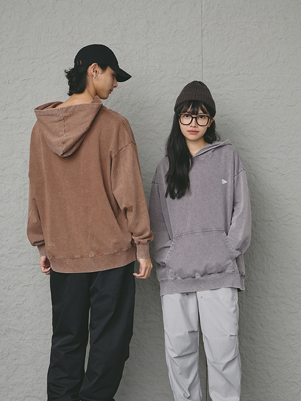 仿舊旗幟水洗連帽上衣