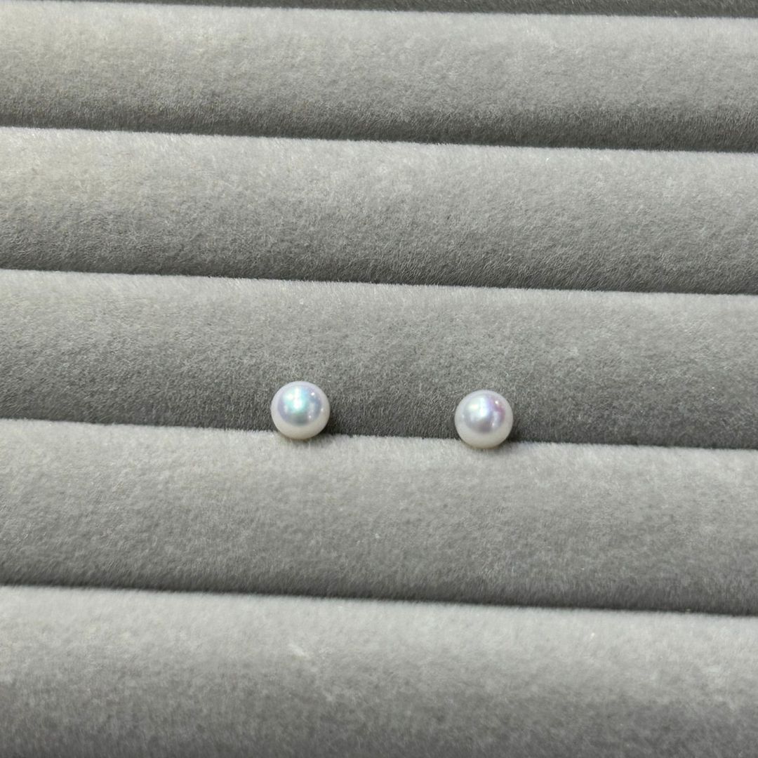 簡約淡水白珍珠 5-6mm 純銀耳針耳環  [#SQ25082810]