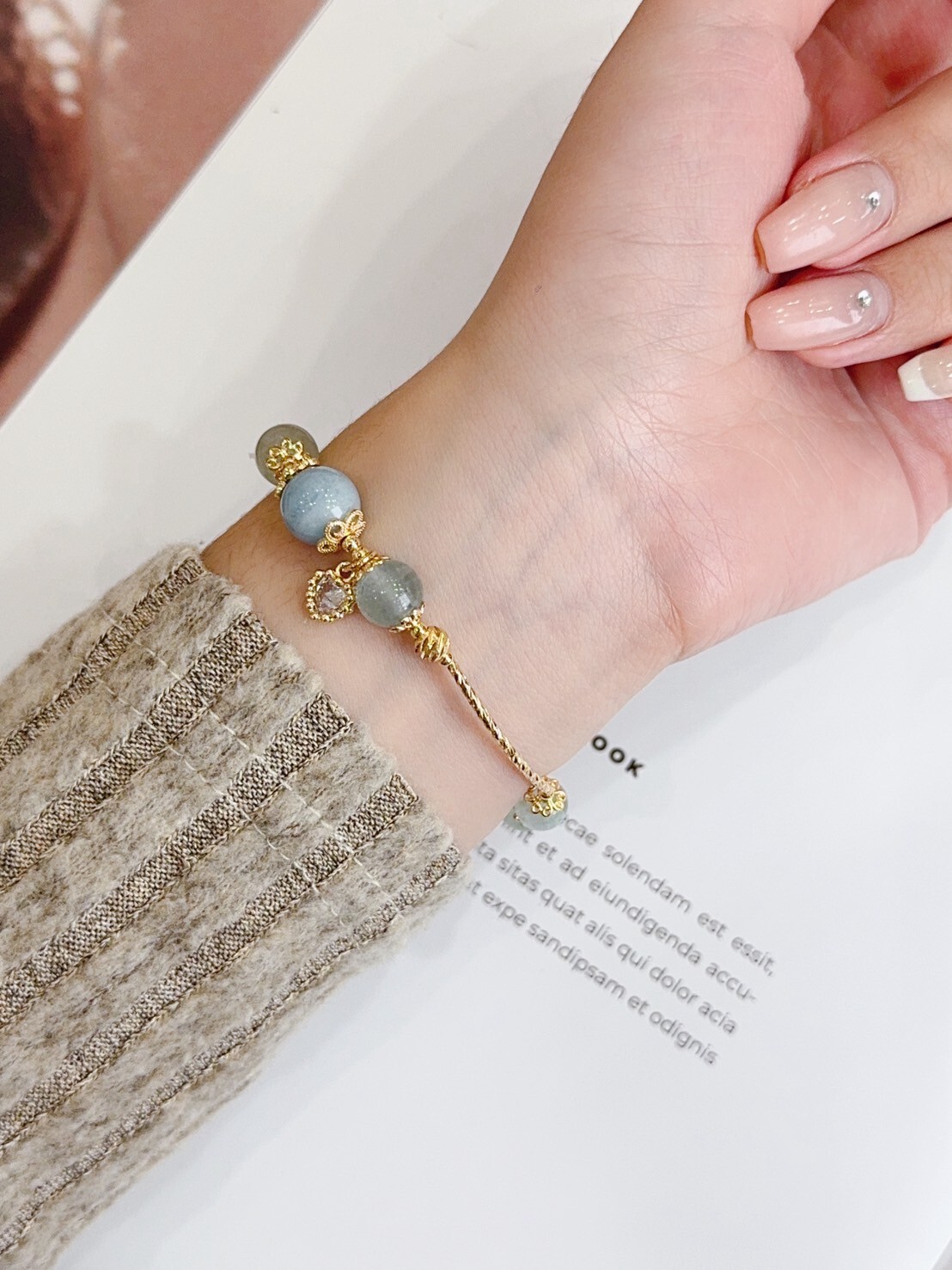 藍色海洋|海藍寶水晶手鍊