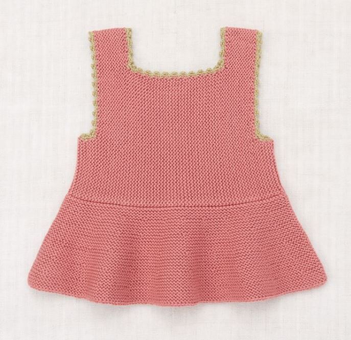 Misha & Puff  跳色鉤邊傘擺背心上衣 Marta Top - Rosewood