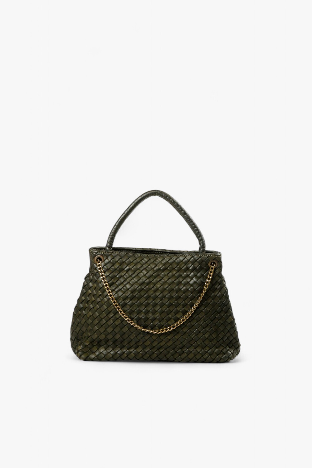 Amalfi 細編織小肩背包 深綠