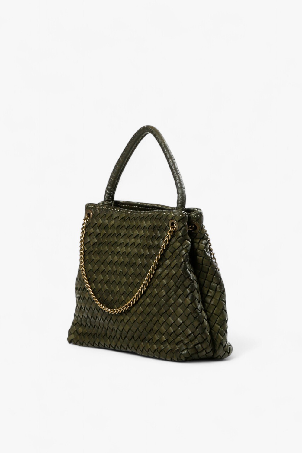 Amalfi 細編織小肩背包 深綠