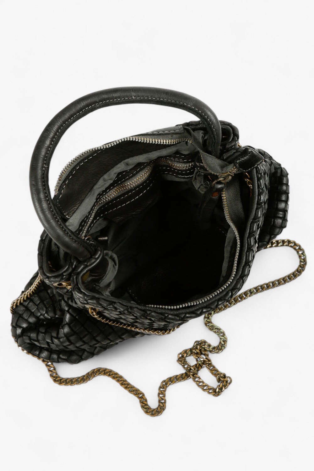 Amalfi 細編織小肩背包 黑色