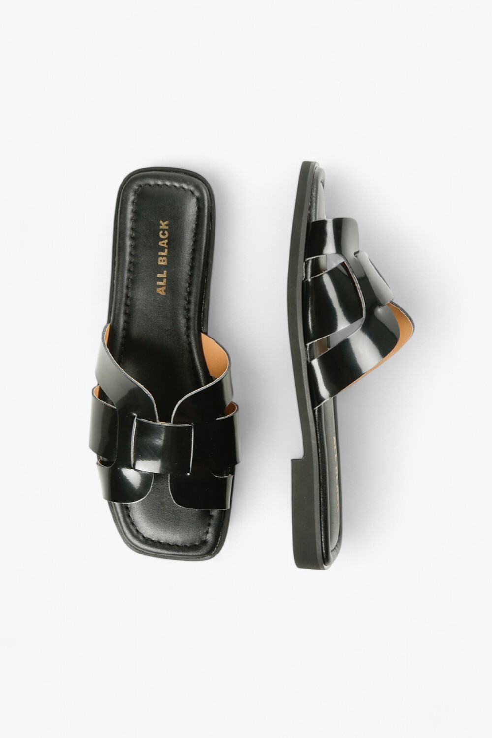 Banded H 真皮涼拖鞋